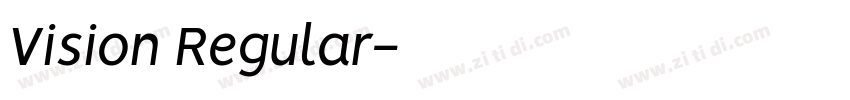 Vision Regular字体转换